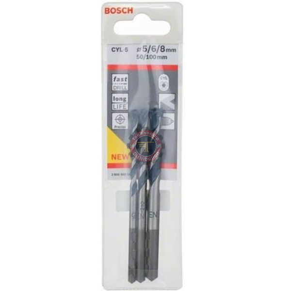 Set de forets CYL-5, ROBUST LINE,5/6/8 MM Bosch