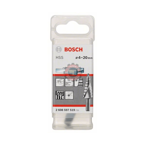 Foret/Fraise étagée queue 3 pans Bosch