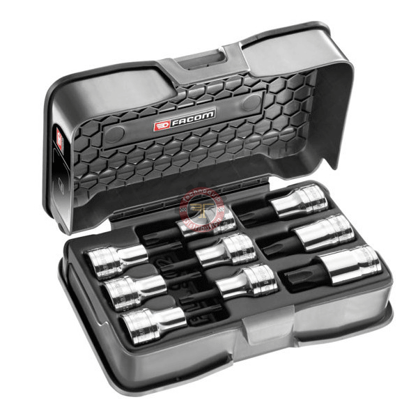 Coffret de douuilles Tournevis TORX 1/2" TX20-60 Facom AMEX.3APB