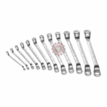 Jeu de clés 12 polygonales contrecoudes de 6x7 à 30x32mm en boîte Facom 55A.JE12