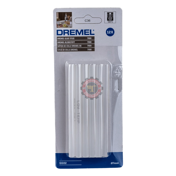 Bâtons de colle polyvalents basse température Dremel 7 mm GG02 2615GG02JA