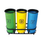 Poubelle bureautique 90L tri-sélectif avec support (3 x 30 litres) tunisie