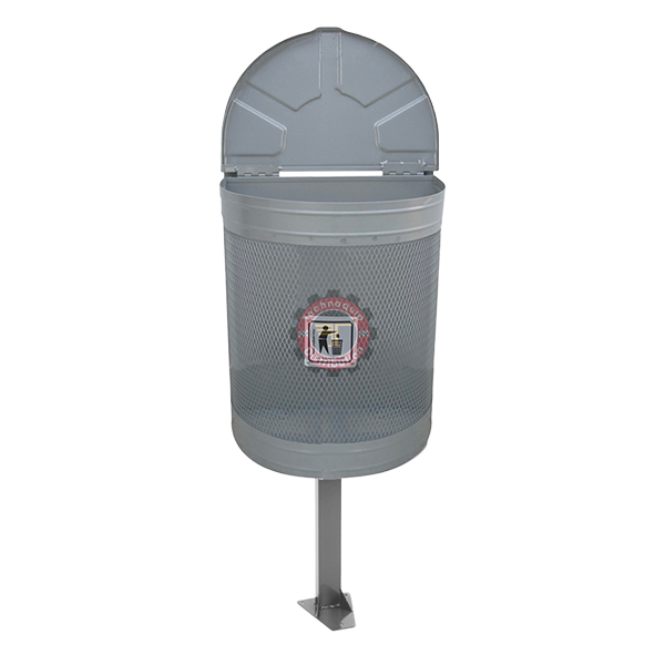 Poubelle demi rond 55 L avec couvercle murale tunisie